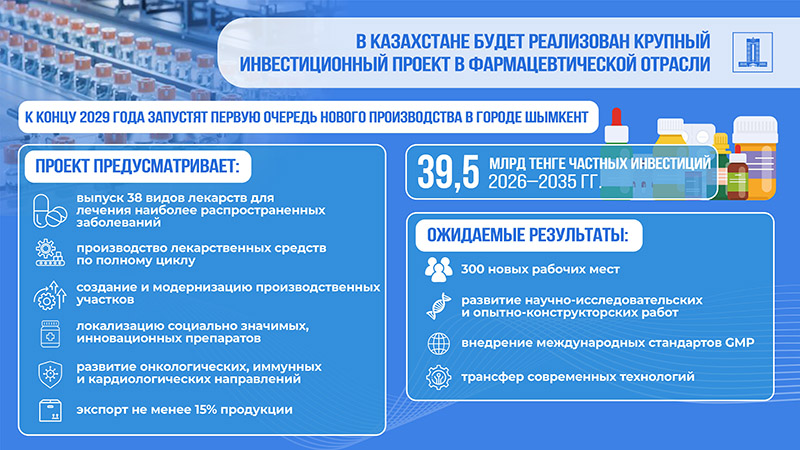 Polpharma Santo и МЗ РК подписали соглашение об инвестициях